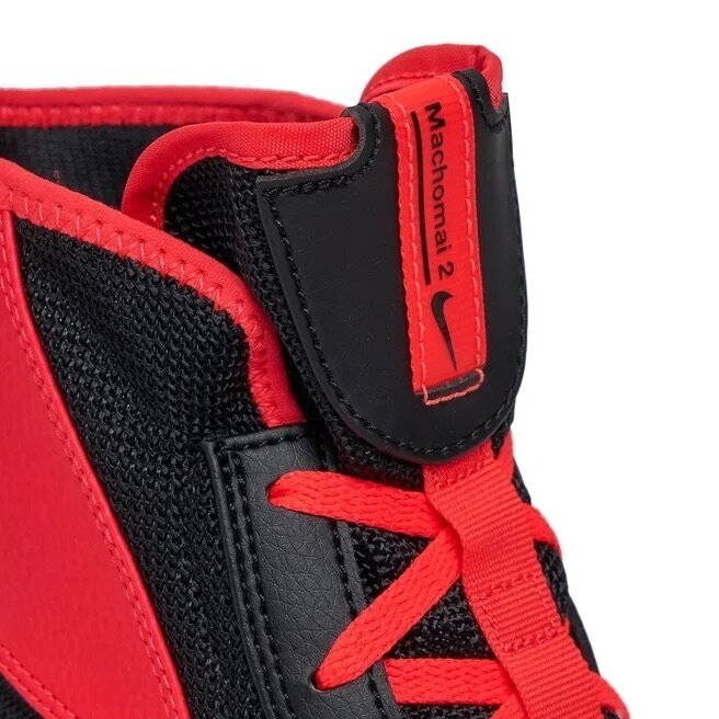 "Nike" Machomai II Boxing Shoes – Black/Red 4