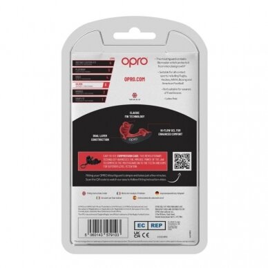 "OPRO" Mouthguard Self-Fit Silver - Light Blue 5 "OPRO" Mouthguard Self-Fit Silver - Light Blue 5