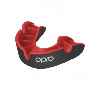 "OPRO" Mouthguard Self-Fit Silver - Black/Red "OPRO" Mouthguard Self-Fit Silver - Black/Red