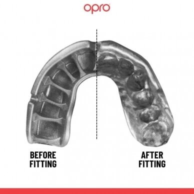"OPRO" Mouthguard Self-Fit UFC Gold - Red/Silver 1 "OPRO" Mouthguard Self-Fit UFC Gold - Red/Silver 1