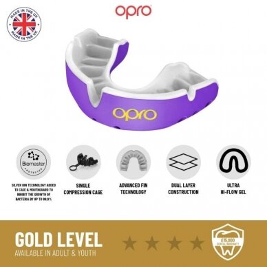 "OPRO" Mouthguard Self-Fit Gold - Black/Gold 2 "OPRO" Mouthguard Self-Fit Gold - Black/Gold 2