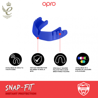 "OPRO" Snap-Fit Adult Mouthguard – Clear 1 "OPRO" Snap-Fit Adult Mouthguard – Clear 1