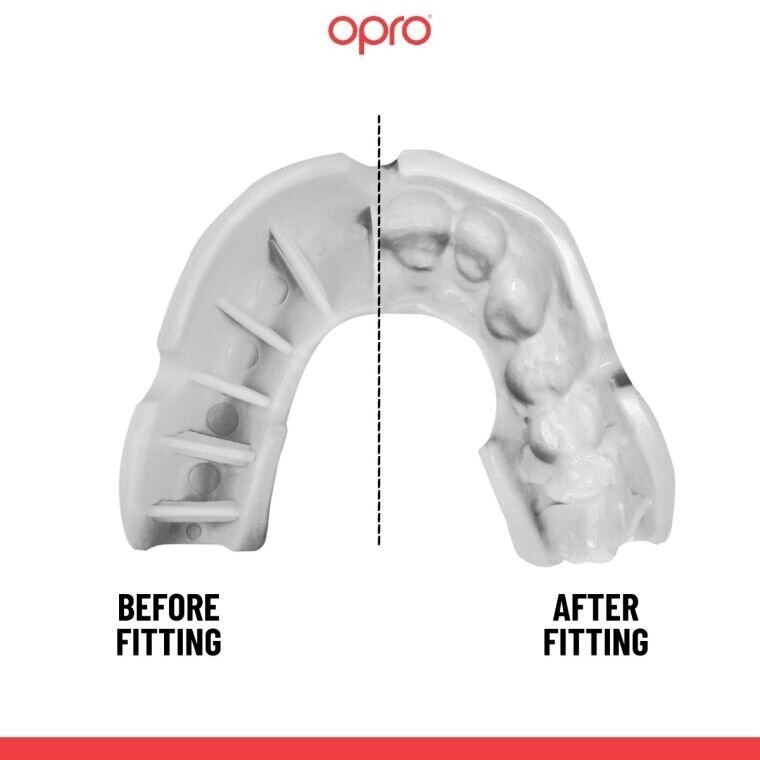 "OPRO" Mouthguard Self-Fit Bronze - White 1