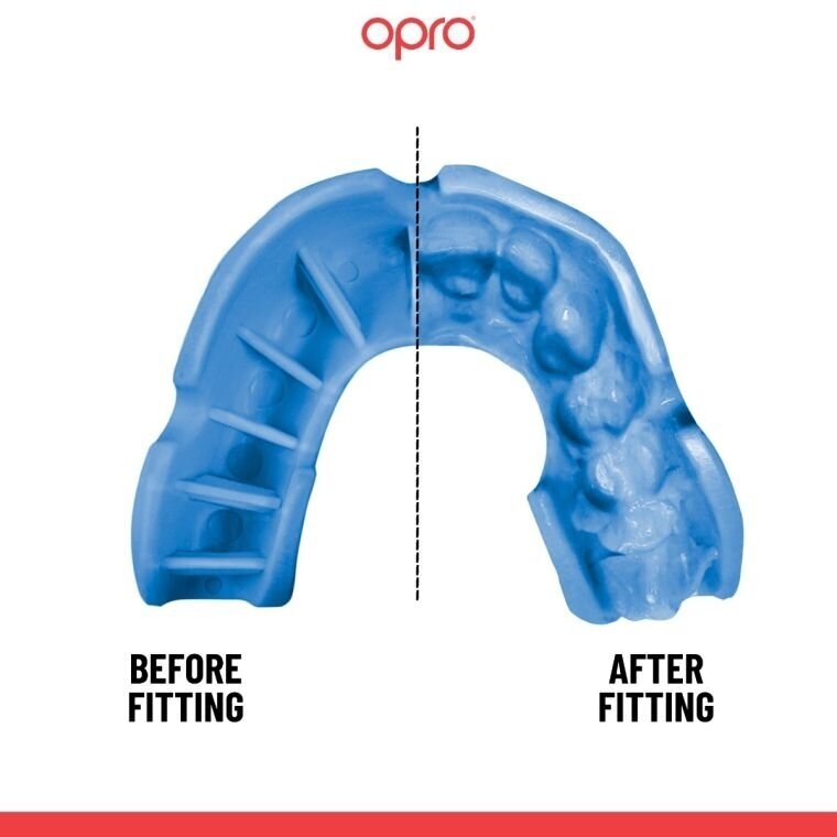 "OPRO" Mouthguard Self-Fit Silver - Light Blue 1 "OPRO" Mouthguard Self-Fit Silver - Light Blue 1