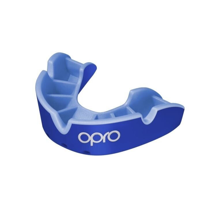 "OPRO" Mouthguard Self-Fit Silver - Light Blue "OPRO" Mouthguard Self-Fit Silver - Light Blue