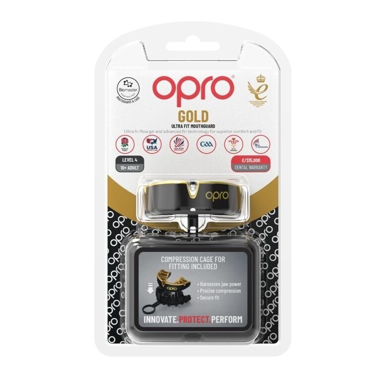 "OPRO" Mouthguard Self-Fit Gold - Black/Gold 4 "OPRO" Mouthguard Self-Fit Gold - Black/Gold 4