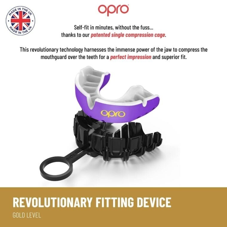 "OPRO" Mouthguard Self-Fit Gold - Black/Gold 3