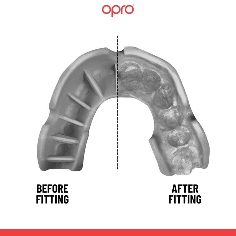 "OPRO" Mouthguard GEN5 Silver Jaws - Black/Silver 1
