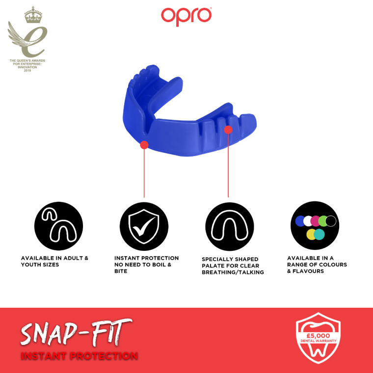 "OPRO" Snap-Fit Adult Mouthguard – Clear 1