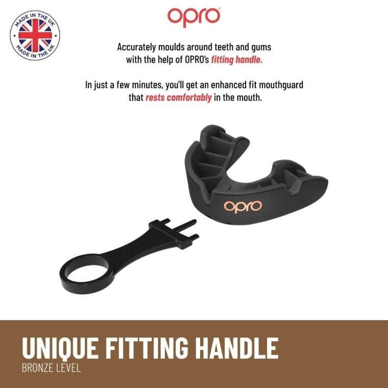 "OPRO" Mouthguard Self-Fit Bronze - Black 3