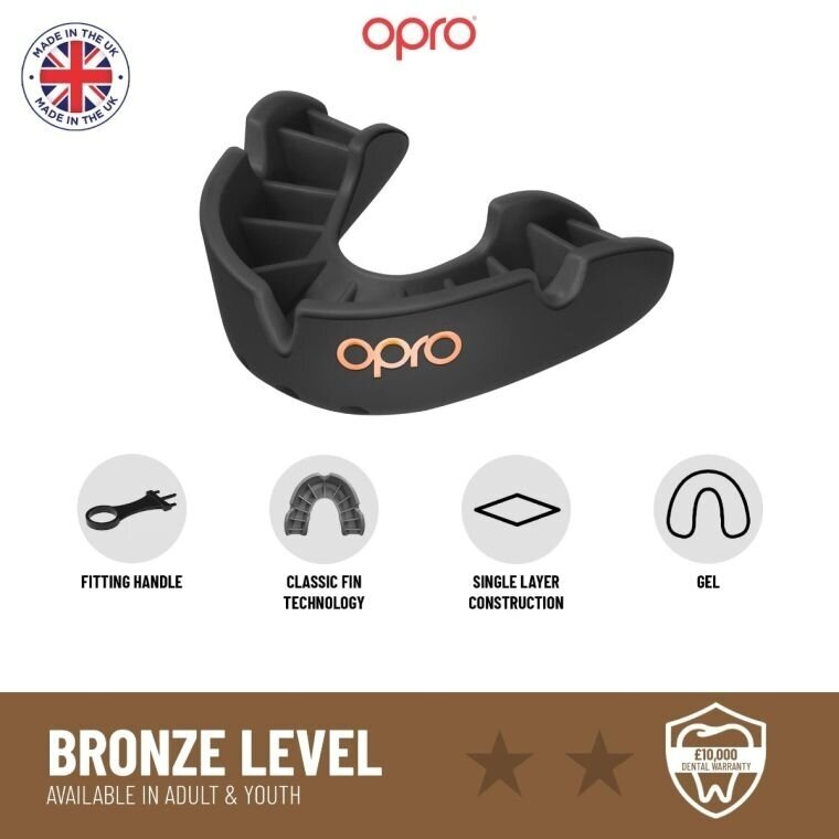 "OPRO" Mouthguard Self-Fit Bronze - Black 2