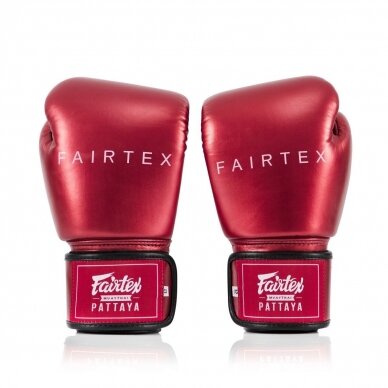 "Fairtex" bokso pirštinės Metallic - Red 1