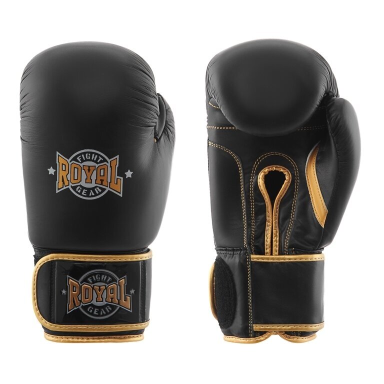 "Royal" Leather Boxing Gloves Fight Pro - Black