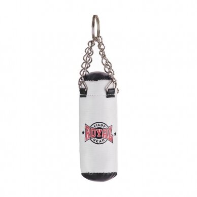"Royal" Keyring Mini Boxing Bag - White "Royal" Keyring Mini Boxing Bag - White