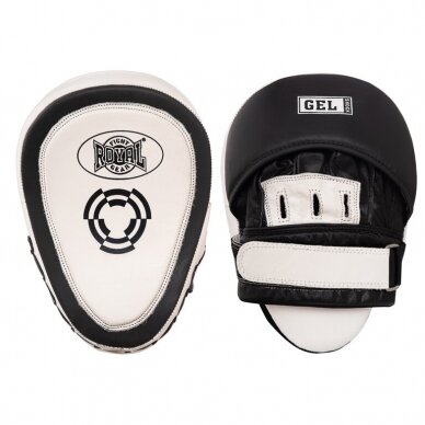"Royal" Leather Focus Mitts Gell - Black/White