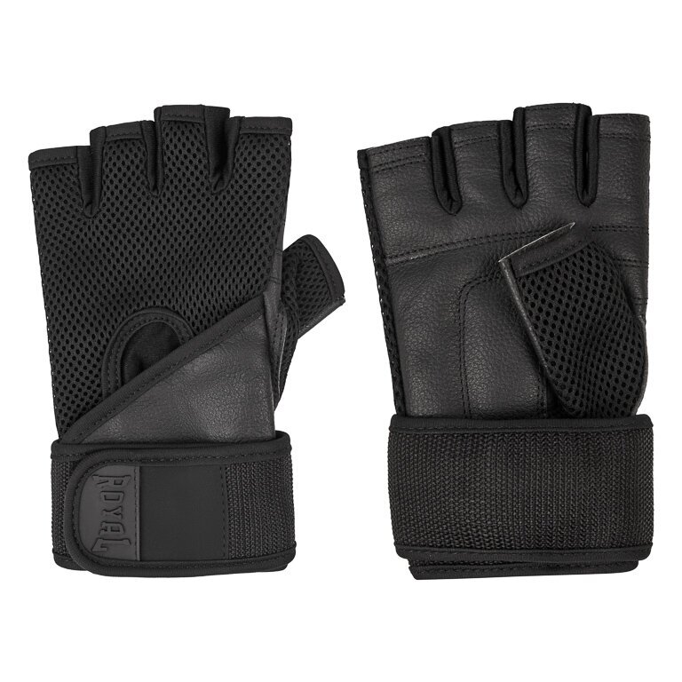 Royal" Leather Weightlifting Gloves - Black