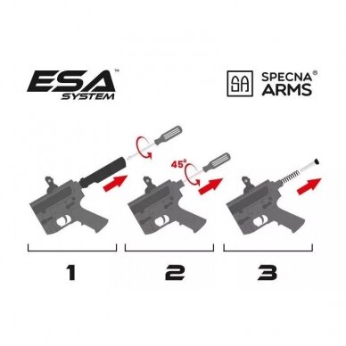 Šratasvydžio automatas - SA-E03 EDGE™ RRA Carbine Replica - Black (Specna Arms) 21