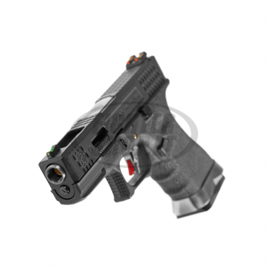 Šratasvydžio pistoletas - G-Force 19 BK Silver Barrel Metal Version GBB - Black (WE) 3