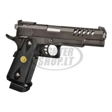 Šratasvydžio pistoletas - Hi-Capa 5.1 K Full Metal GBB - Black (WE)