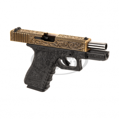 Šratasvydžio pistoletas - WE19 Etched Metal Version GBB - ivory (WE) 2