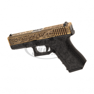 Šratasvydžio pistoletas - WE19 Etched Metal Version GBB - ivory (WE) 1