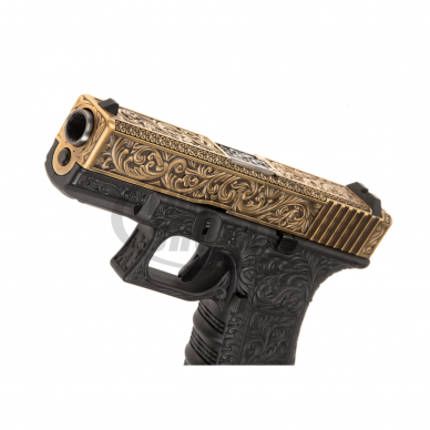 Šratasvydžio pistoletas - WE19 Etched Metal Version GBB - ivory (WE) 4