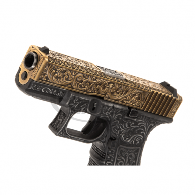 Šratasvydžio pistoletas - WE19 Etched Metal Version GBB - ivory (WE) 6