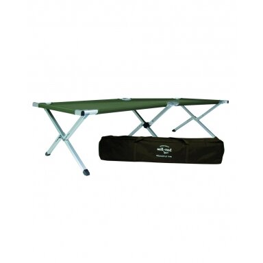 "MIL-TEC" Folding Cot - US Type Alu M.TA. 190x65 cm - Olive (14402001)