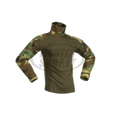 Taktiniai marškinėliai - Combat Shirt - Woodland (Invader Gear)