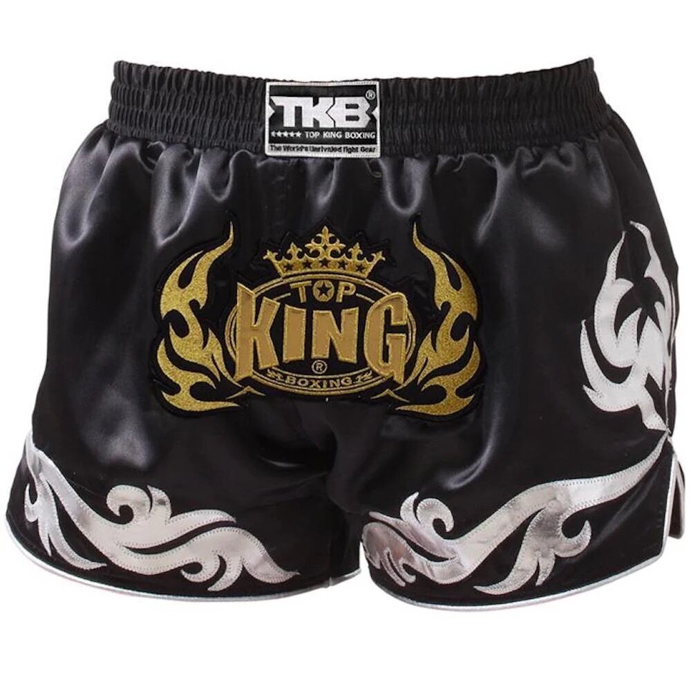 "Top King" K1 / Thai šortai Retro - Black "Top King" K1 / Thai šortai Retro - Black
