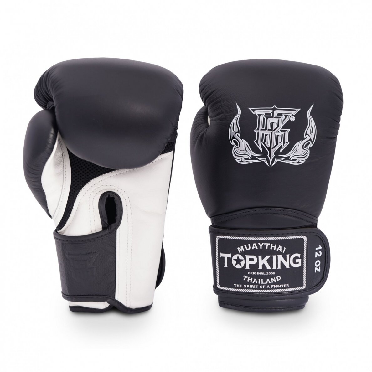 "Top King" bokso pirštinės - Super Air Double - Black/White "Top King" bokso pirštinės - Super Air Double - Black/White