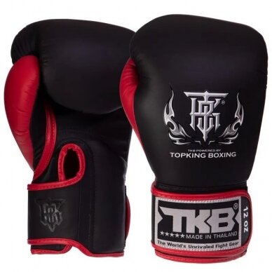 "Top King" bokso pirštinės - Reborn - Black/White/Red "Top King" bokso pirštinės - Reborn - Black/White/Red