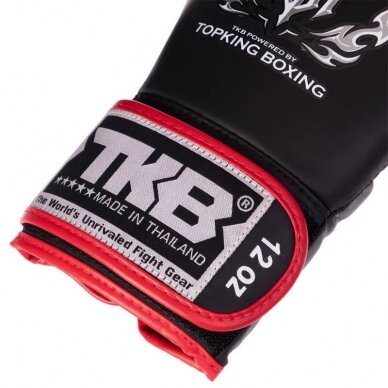 "Top King" bokso pirštinės - Reborn - Black/White/Red 3 "Top King" bokso pirštinės - Reborn - Black/White/Red 3
