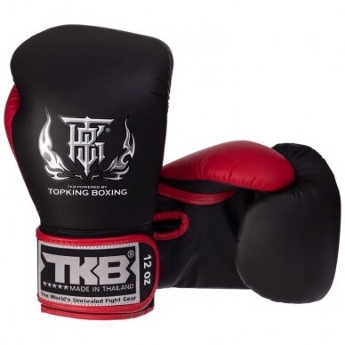 "Top King" bokso pirštinės - Reborn - Black/White/Red 1