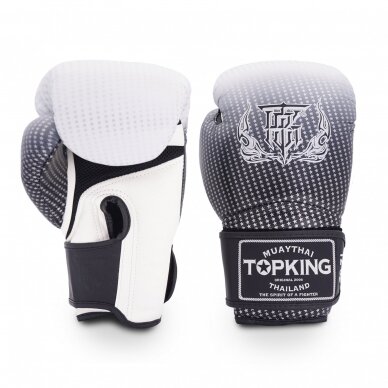 "Top King" Boxing Gloves - Super Star Air - Silver "Top King" Boxing Gloves - Super Star Air - Silver