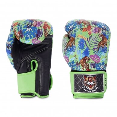 "Top King" Boxing Gloves - Wild Tiger King - Green "Top King" Boxing Gloves - Wild Tiger King - Green