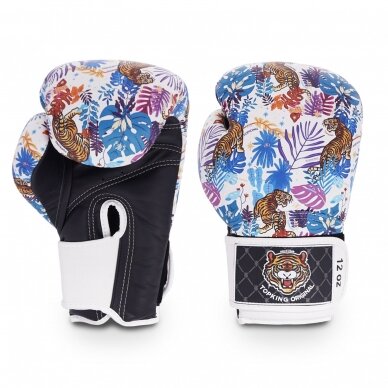 "Top King" bokso pirštinės - Wild Tiger King - White "Top King" bokso pirštinės - Wild Tiger King - White
