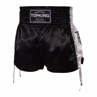"Top King" K1 / Thai Shorts - Black/White "Top King" K1 / Thai Shorts - Black/White