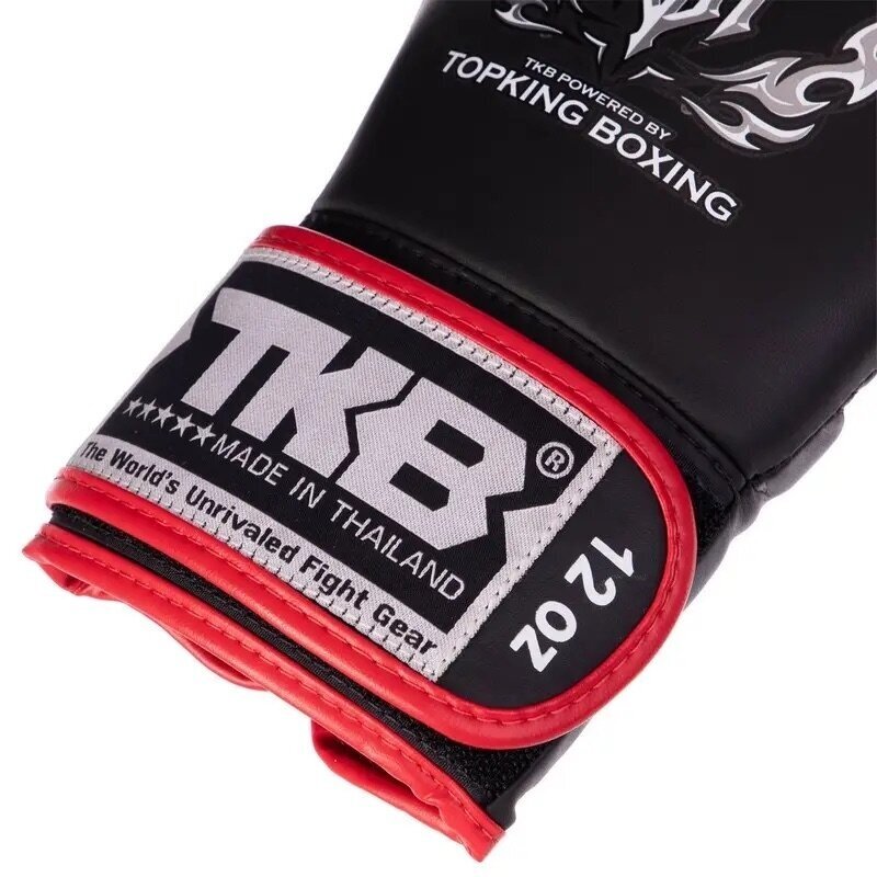 "Top King" bokso pirštinės - Reborn - Black/White/Red 3