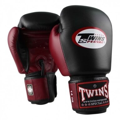 "Twins" bokso pirštinės BGVL3 - Black/Wine Red