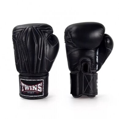 "Twins" Boxing Gloves BGVL14 Extra Design - Black "Twins" Boxing Gloves BGVL14 Extra Design - Black