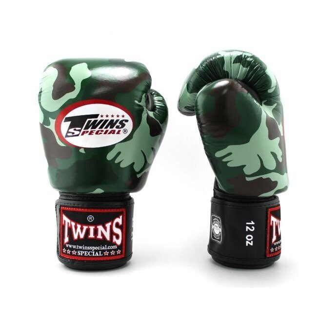 "Twins" Boxing Gloves FBGVL3 - Army - Green "Twins" Boxing Gloves FBGVL3 - Army - Green