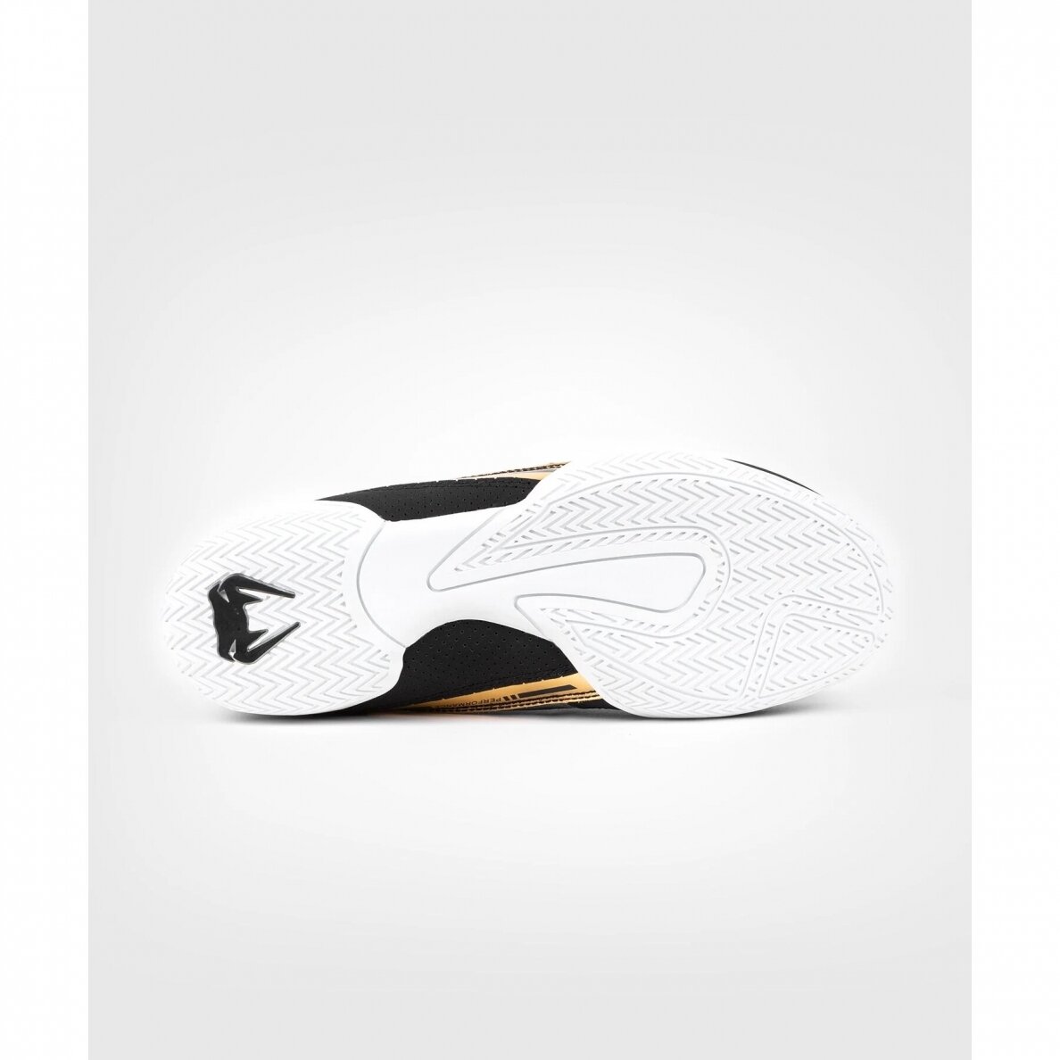 "Venum" Elite Boxing Shoes - Black/White/Gold 8 "Venum" Elite Boxing Shoes - Black/White/Gold 8