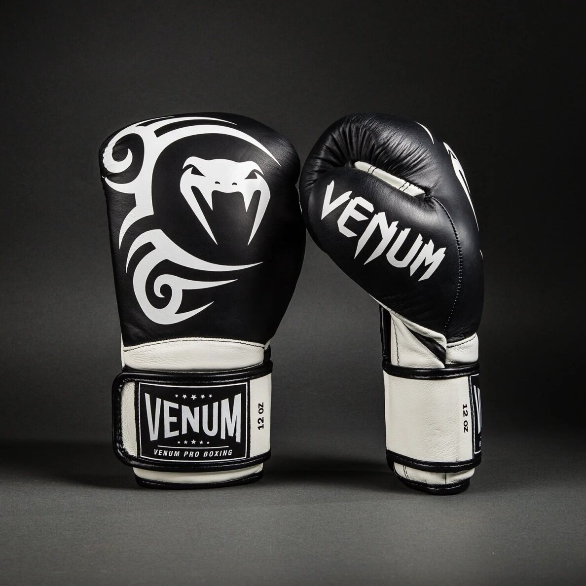 "Venum" Giant 2.0 Mike Tyson Pro Boxing Gloves - Deep Black/Optical White 2
