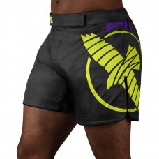 "Hayabusa" MMA šortai Icon Mid-Length - Black/Neon