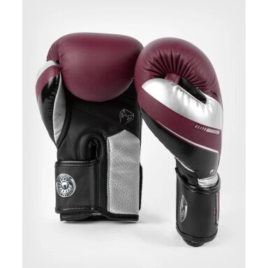"Venum" Boxing Gloves Elite Evo - Burgundy/Silver