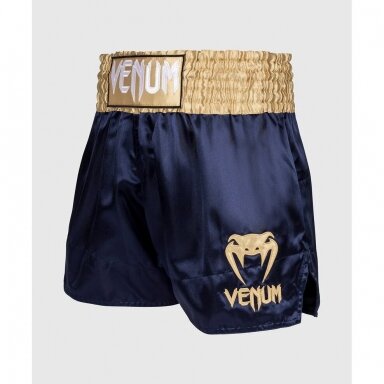 "Venum" K1 / Thai Shorts Classic – Navy Blue/Gold