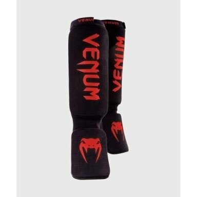 "Venum" Kontact Shin Guards - Black/Red