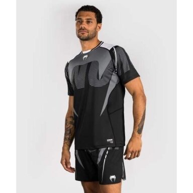 "Venum" Adrenaline Dry Tech T-Shirt - Black/Silver Grey