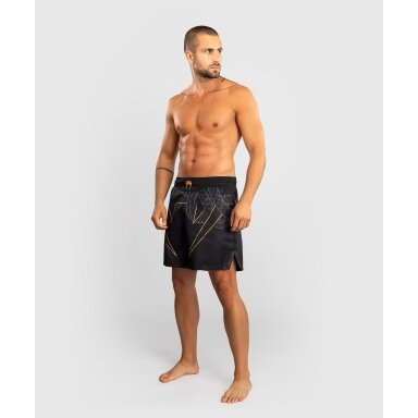 "Venum" Serpenti Fight Shorts - Black/Silver/Gold